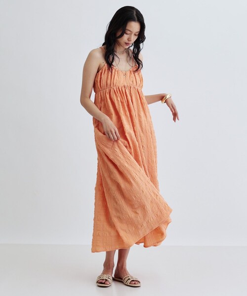 GALLEST（ギャレスト）の「サロペットワンピース（ワンピース・レディース・ライトオレンジ系/ブラック・36/38）」の12枚目の写真