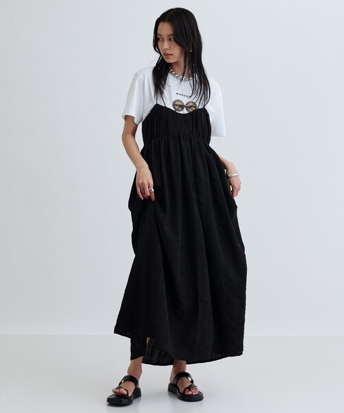 GALLEST（ギャレスト）の「サロペットワンピース（ワンピース・レディース・ライトオレンジ系/ブラック・36/38）」の10枚目の写真