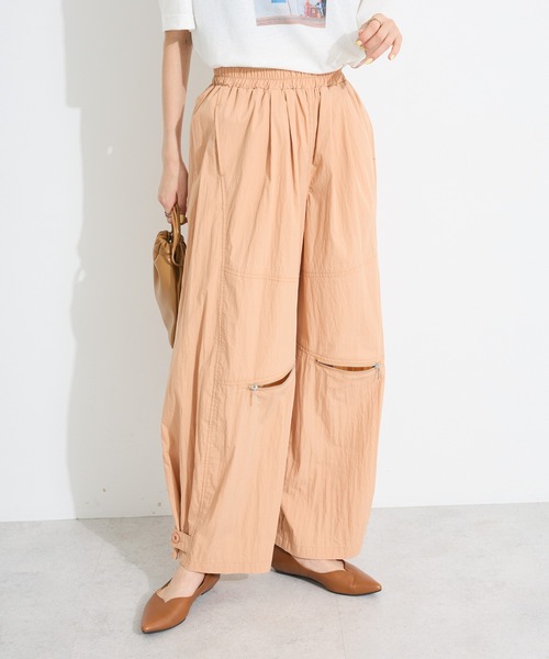 CRAFT STANDARD BOUTIQUE（クラフトスタンダードブティック）の「パラシュートカーゴパンツ（カーゴパンツ・レディース・オレンジ/ベージュ/ブラック・M/L）」の3枚目の写真