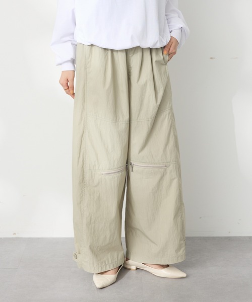 CRAFT STANDARD BOUTIQUE（クラフトスタンダードブティック）の「パラシュートカーゴパンツ（カーゴパンツ・レディース・オレンジ/ベージュ/ブラック・M/L）」の8枚目の写真