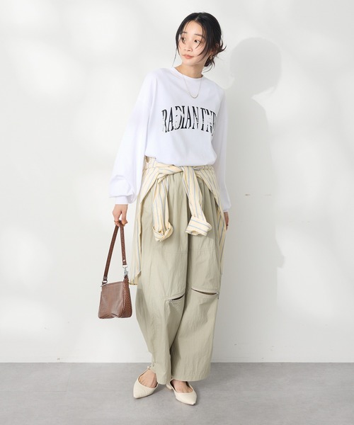 CRAFT STANDARD BOUTIQUE（クラフトスタンダードブティック）の「パラシュートカーゴパンツ（カーゴパンツ・レディース・オレンジ/ベージュ/ブラック・M/L）」の9枚目の写真