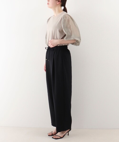 NOLLEY'S LIGHT(ノーリーズライト)の「リサイクルイージーケア ワイドパンツ(その他パンツ・レディース・オリーブ/ブラック/ネイビー・38/36)」の9枚目の写真