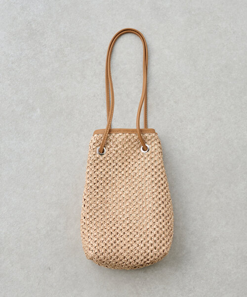 BEARDSLEY（ビアズリー）の「《MARCO MASI》巾着バッグ（トートバッグ・レディース・ホワイト/キャメル・FREE）」の6枚目の写真