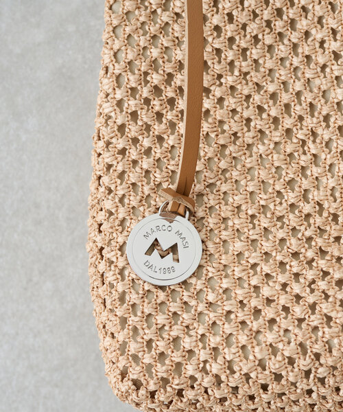 BEARDSLEY（ビアズリー）の「《MARCO MASI》巾着バッグ（トートバッグ・レディース・ホワイト/キャメル・FREE）」の8枚目の写真