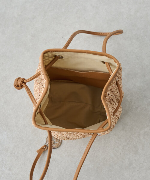 BEARDSLEY（ビアズリー）の「《MARCO MASI》巾着バッグ（トートバッグ・レディース・ホワイト/キャメル・FREE）」の9枚目の写真