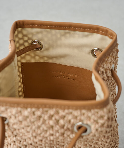 BEARDSLEY（ビアズリー）の「《MARCO MASI》巾着バッグ（トートバッグ・レディース・ホワイト/キャメル・FREE）」の10枚目の写真