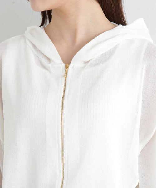 PROPORTION BODY DRESSING(プロポーションボディドレッシング)の「シアーニットパーカーアンサンブル / 1215170511(パーカー・レディース・ピンク/ホワイト系その他/ライトグリーン・FREE)」の20枚目の写真