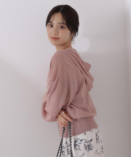 PROPORTION BODY DRESSING(プロポーションボディドレッシング)の「シアーニットパーカーアンサンブル / 1215170511(パーカー・レディース・ピンク/ホワイト系その他/ライトグリーン・FREE)」の8枚目の写真