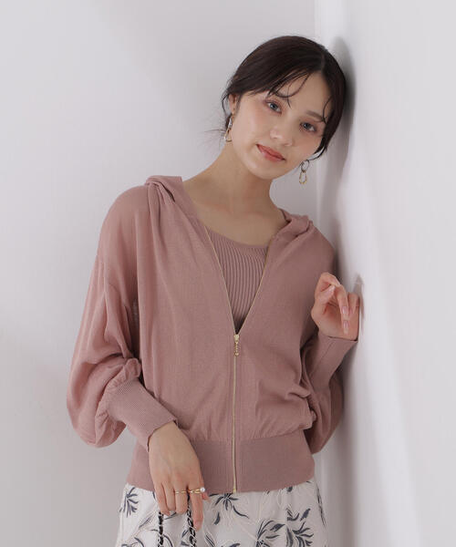 PROPORTION BODY DRESSING(プロポーションボディドレッシング)の「シアーニットパーカーアンサンブル / 1215170511(パーカー・レディース・ピンク/ホワイト系その他/ライトグリーン・FREE)」の10枚目の写真