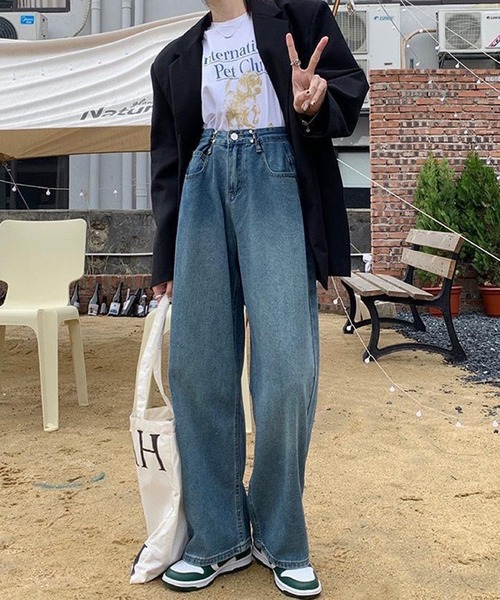 NANEA（ナネア）の「ウエストホックデニムパンツ（デニムパンツ・レディース・ネイビー/ブラック/ブルー・SMALL/MEDIUM/LARGE/X-LARGE）」の18枚目の写真
