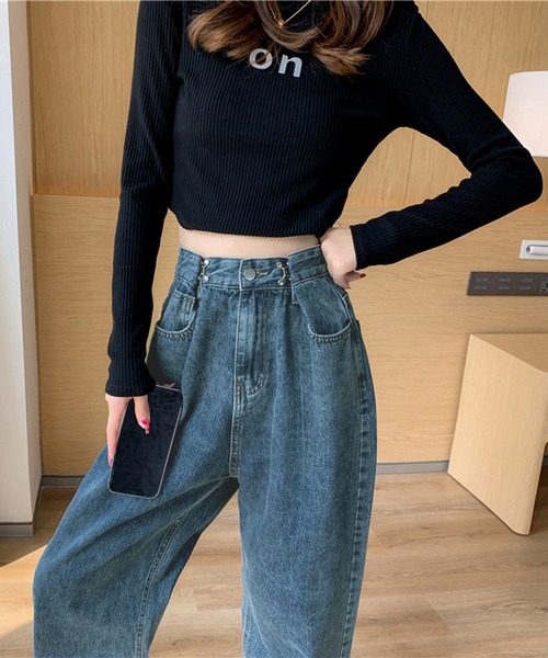 NANEA（ナネア）の「ウエストホックデニムパンツ（デニムパンツ・レディース・ネイビー/ブラック/ブルー・SMALL/MEDIUM/LARGE/X-LARGE）」の22枚目の写真
