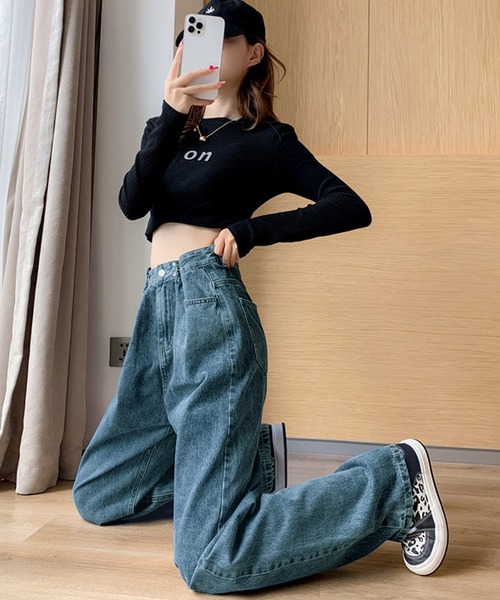 NANEA（ナネア）の「ウエストホックデニムパンツ（デニムパンツ・レディース・ネイビー/ブラック/ブルー・SMALL/MEDIUM/LARGE/X-LARGE）」の20枚目の写真