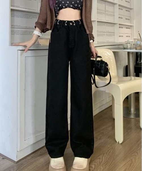 NANEA（ナネア）の「ウエストホックデニムパンツ（デニムパンツ・レディース・ネイビー/ブラック/ブルー・SMALL/MEDIUM/LARGE/X-LARGE）」の17枚目の写真