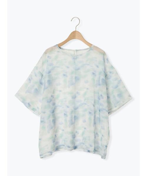 SM2（エスエムツー）の「タイダイシアーTブラウス（シャツ/ブラウス・レディース・ブルー/ピンク/ベージュ・F）」の7枚目の写真