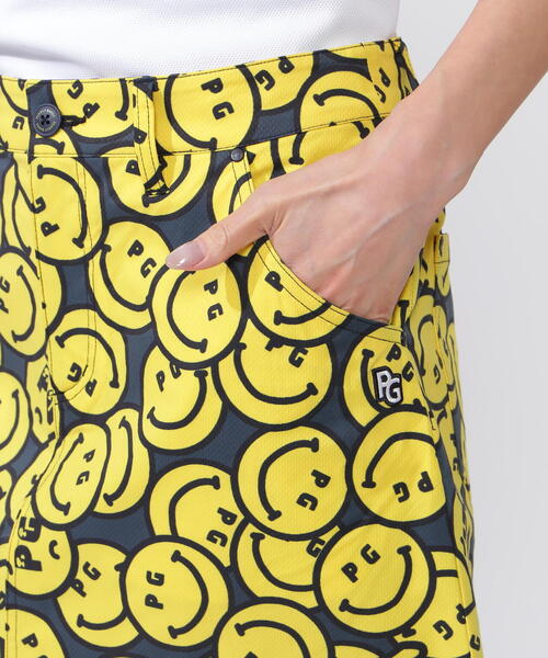 パーリーゲイツ　バナナPG SMILE柄Peストレッチドビースカート PEARLY GATES（パーリーゲイツ）の「【PEARLY GATES】バナナPG SMILE柄
