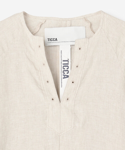 TICCA | リネン フレアスリーブワンピース 　新品美品 TICCA | リネン フレアスリーブワンピース WOMEN