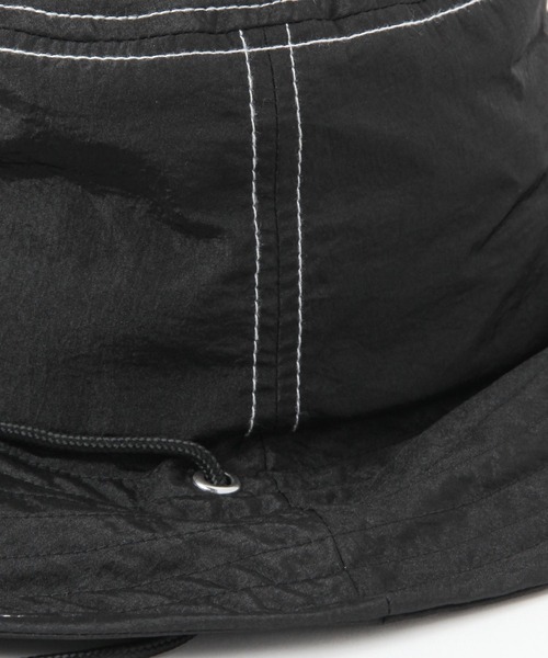 BAYFLOW（ベイフロー）の「[ワイヤー入りのツバ仕様]撥水加工付きステッチサファリハット（ハット・レディース・チャコール/ブラック・FREE）」の11枚目の写真