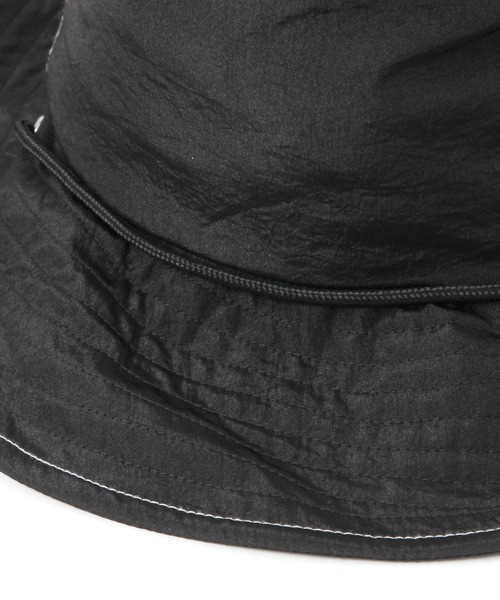 BAYFLOW（ベイフロー）の「[ワイヤー入りのツバ仕様]撥水加工付きステッチサファリハット（ハット・レディース・チャコール/ブラック・FREE）」の12枚目の写真