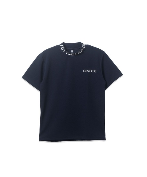 セール】(SA) ドライ モックネック ロゴ 半袖 Tシャツ（Tシャツ