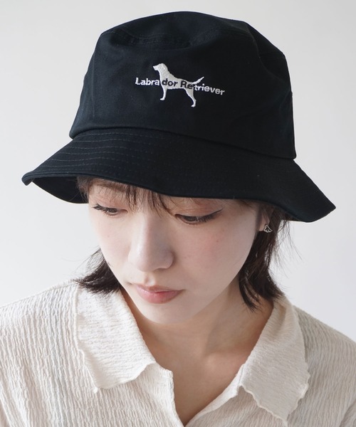Labrador Retriever（ラブラドールリトリーバー）の「【 Labrador Retriever / ラブラドールレトリバー 】 ラブラ バケット ハット（ハット・レディース・ベージュ/オフホワイト/ブラック・FREE）」の2枚目の写真