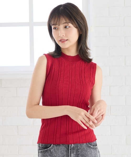 REDYAZEL(レディアゼル)の「ランダムリブニット(キャミソール・レディース・ブラック/ミント/ホワイト/レッド・FREE)」の21枚目の写真