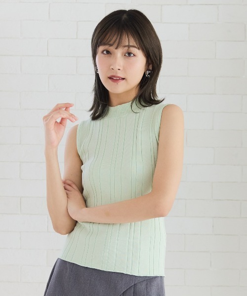 REDYAZEL(レディアゼル)の「ランダムリブニット(キャミソール・レディース・ブラック/ミント/ホワイト/レッド・FREE)」の8枚目の写真