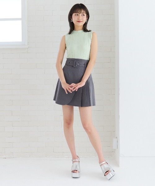 REDYAZEL(レディアゼル)の「ランダムリブニット(キャミソール・レディース・ブラック/ミント/ホワイト/レッド・FREE)」の11枚目の写真