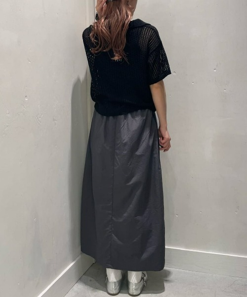 Right-on（ライトオン）の「【HONEYSUCKLE ROSE】ナイロンラインスカート（スカート・レディース・ネイビー/ダークグレー・M/L）」の15枚目の写真