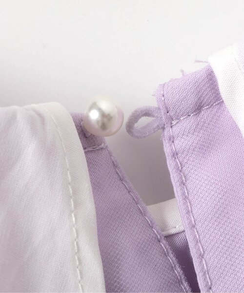 apres les cours（アプレレクール）の「【ジュニア対応】スカラップ衿チュール刺繍チュニック（チュニック・キッズ・ラベンダー/アイボリー・80/90/100/110/120/130/140）」の12枚目の写真