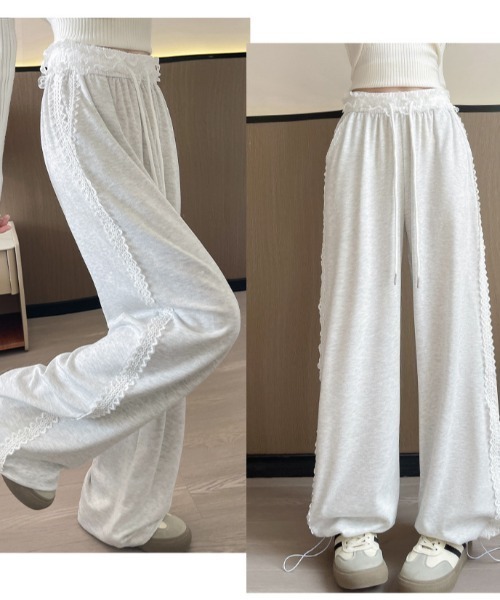 Teem Store(チームストア)の「サイドレースライン ドロストスウェットパンツ(スウェットパンツ・レディース・ブラック/グレー/ホワイト・S/M)」の21枚目の写真
