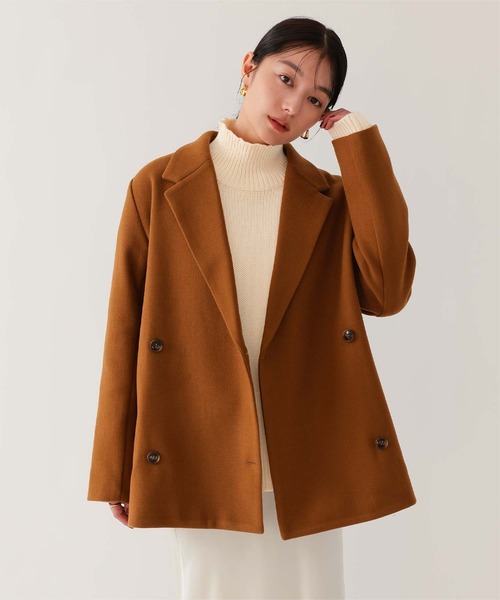 UR'S(ユアーズ)の「ハイネックサイドスリットオーバーサイズニット(ニット/セーター・レディース・アイボリー/ブラック/ライトグレー/ダークブラウン/グレー系その他/レッド・S/L/M)」の2枚目の写真