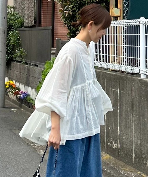 SACRA（サクラ）ブロックチェック スキッパーシャツ　ブラウス　新品タグ付き sacra-125116071_z.jpg