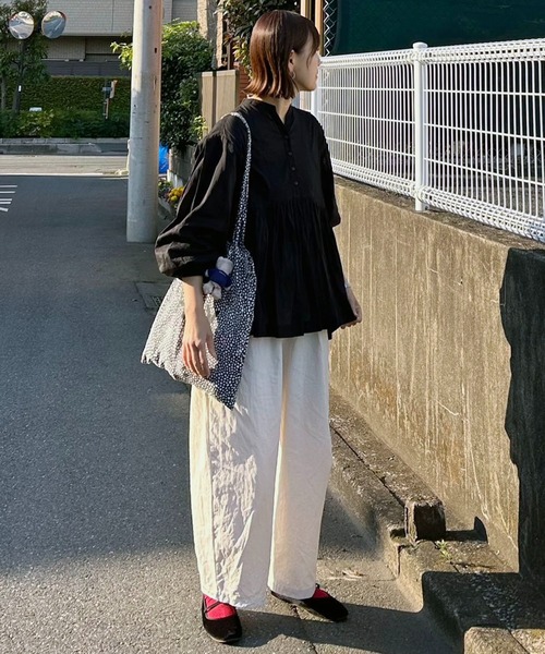 notch.（ノッチ）の「【notch.by KR】スキッパーペプラムブラウス（シャツ/ブラウス・レディース・チャコール/ネイビー/ブラック/オフホワイト・M）」の22枚目の写真