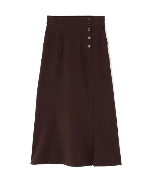 NATURAL BEAUTY BASIC（ナチュラルビューティーベーシック）の「◇サイドボタンリネンライクスカート（スカート・レディース・ワイン/ベージュ・MEDIUM/P/S）」の20枚目の写真