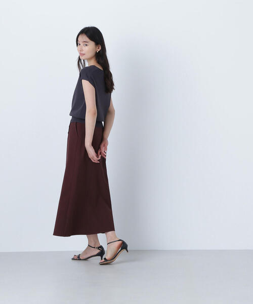 NATURAL BEAUTY BASIC（ナチュラルビューティーベーシック）の「◇サイドボタンリネンライクスカート（スカート・レディース・ワイン/ベージュ・MEDIUM/P/S）」の22枚目の写真