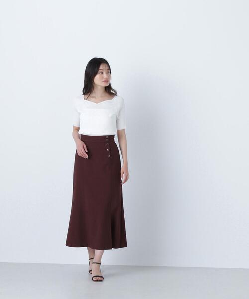 NATURAL BEAUTY BASIC(ナチュラルビューティーベーシック)の「◇サイドボタンリネンライクスカート(スカート・レディース・ワイン/ベージュ・MEDIUM/P/S)」の19枚目の写真