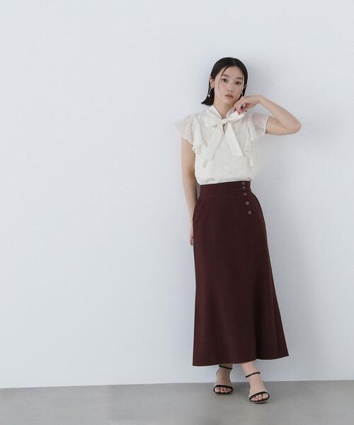 NATURAL BEAUTY BASIC(ナチュラルビューティーベーシック)の「◇サイドボタンリネンライクスカート(スカート・レディース・ワイン/ベージュ・MEDIUM/P/S)」の21枚目の写真