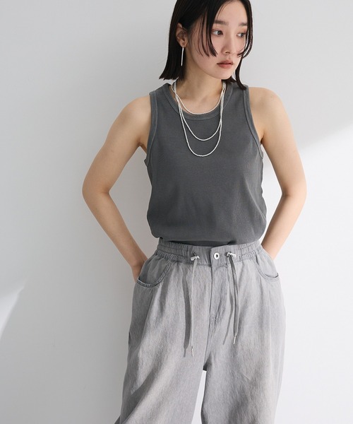 Green Parks(グリーンパークス)の「ピグメントアメスリタンク(タンクトップ・レディース・ブラウン/チャコールグレー・FREE)」の6枚目の写真