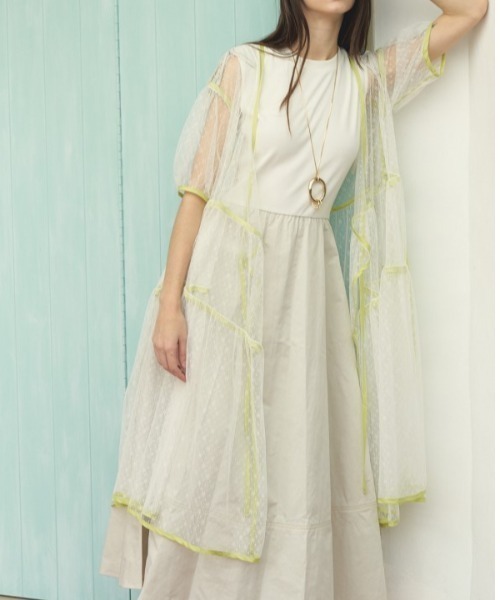 Muel Chic(ミュエルシック)の「Caitlin tulle cardigan ケイトリンチュールカーディガン(カーディガン/ボレロ・レディース・オフホワイト/ライトブルー/ブラック・FREE)」の10枚目の写真