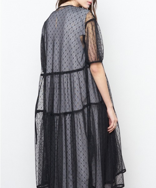 Muel Chic(ミュエルシック)の「Caitlin tulle cardigan ケイトリンチュールカーディガン(カーディガン/ボレロ・レディース・オフホワイト/ライトブルー/ブラック・FREE)」の22枚目の写真
