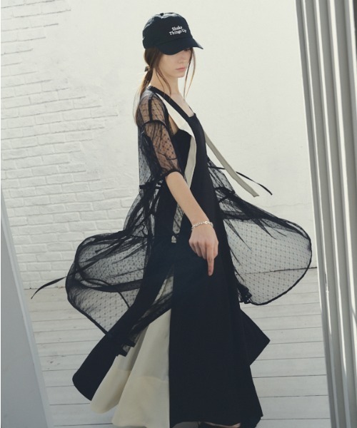 カーディガン Caitlin tulle cardigan  ケイトリンチュールカーディガン レディース セール】Caitlin tulle cardigan ケイトリンチュール