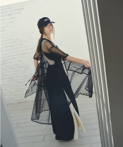 Muel Chic(ミュエルシック)の「Caitlin tulle cardigan ケイトリンチュールカーディガン(カーディガン/ボレロ・レディース・オフホワイト/ライトブルー/ブラック・FREE)」の18枚目の写真