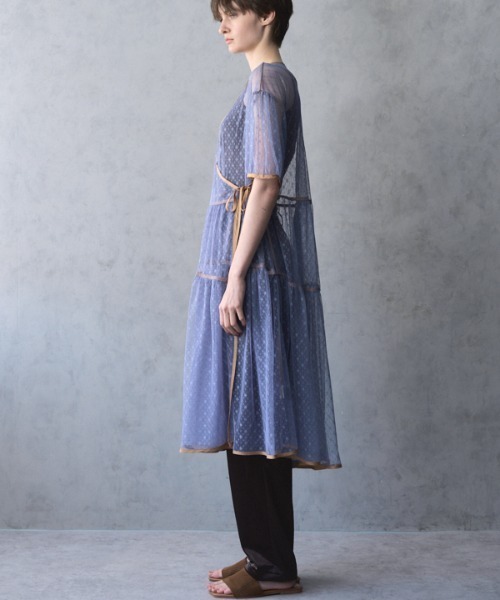 Muel Chic(ミュエルシック)の「Caitlin tulle cardigan ケイトリンチュールカーディガン(カーディガン/ボレロ・レディース・オフホワイト/ライトブルー/ブラック・FREE)」の5枚目の写真