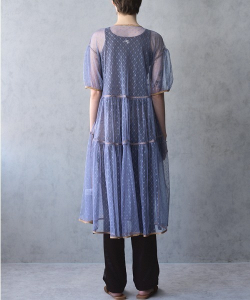 Muel Chic(ミュエルシック)の「Caitlin tulle cardigan ケイトリンチュールカーディガン(カーディガン/ボレロ・レディース・オフホワイト/ライトブルー/ブラック・FREE)」の13枚目の写真