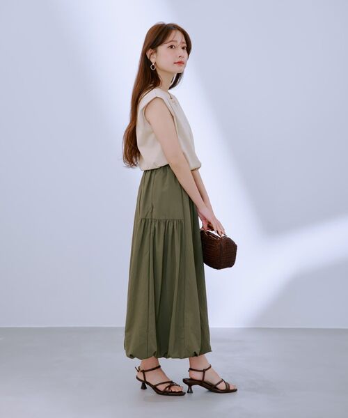 COHINA（コヒナ）の「ドロストドッキングバルーンワンピース 【低身長・小柄女性】（ワンピース・レディース・グリーン/グレー/ブラック・SHORT/REGULAR）」の6枚目の写真