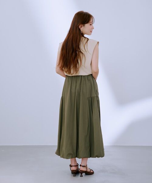 COHINA（コヒナ）の「ドロストドッキングバルーンワンピース 【低身長・小柄女性】（ワンピース・レディース・グリーン/グレー/ブラック・SHORT/REGULAR）」の7枚目の写真