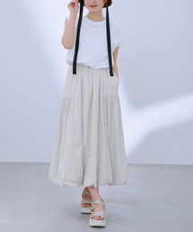 COHINA | ドロストドッキングバルーンワンピース 【低身長・小柄女性】(ワンピース)