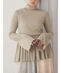 merry jenny | ギャザーペプラムカットtops(ニット/セーター)