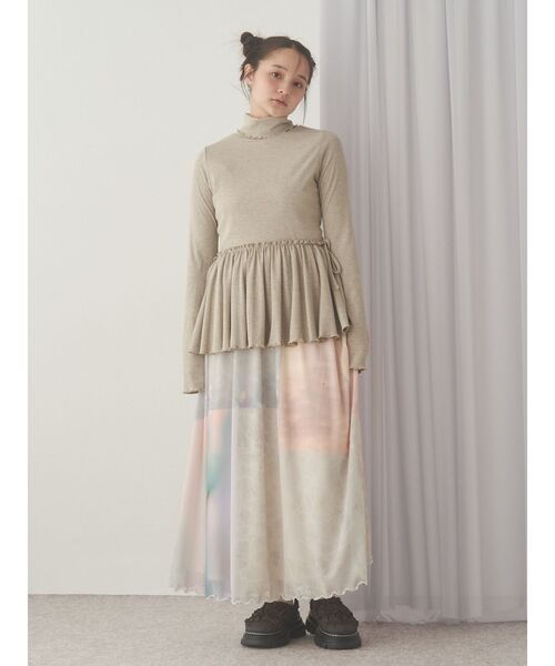 merry jenny（メリージェニー）の「ギャザーペプラムカットtops（ニット/セーター・レディース・アイボリー/モカ/ブラック・FREE）」の14枚目の写真