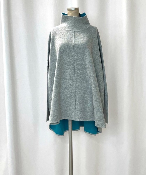 Q（キュー）の「リバーニットプルオーバー（ニット/セーター・レディース・レッド/ブラック/グレー・MEDIUM）」の4枚目の写真